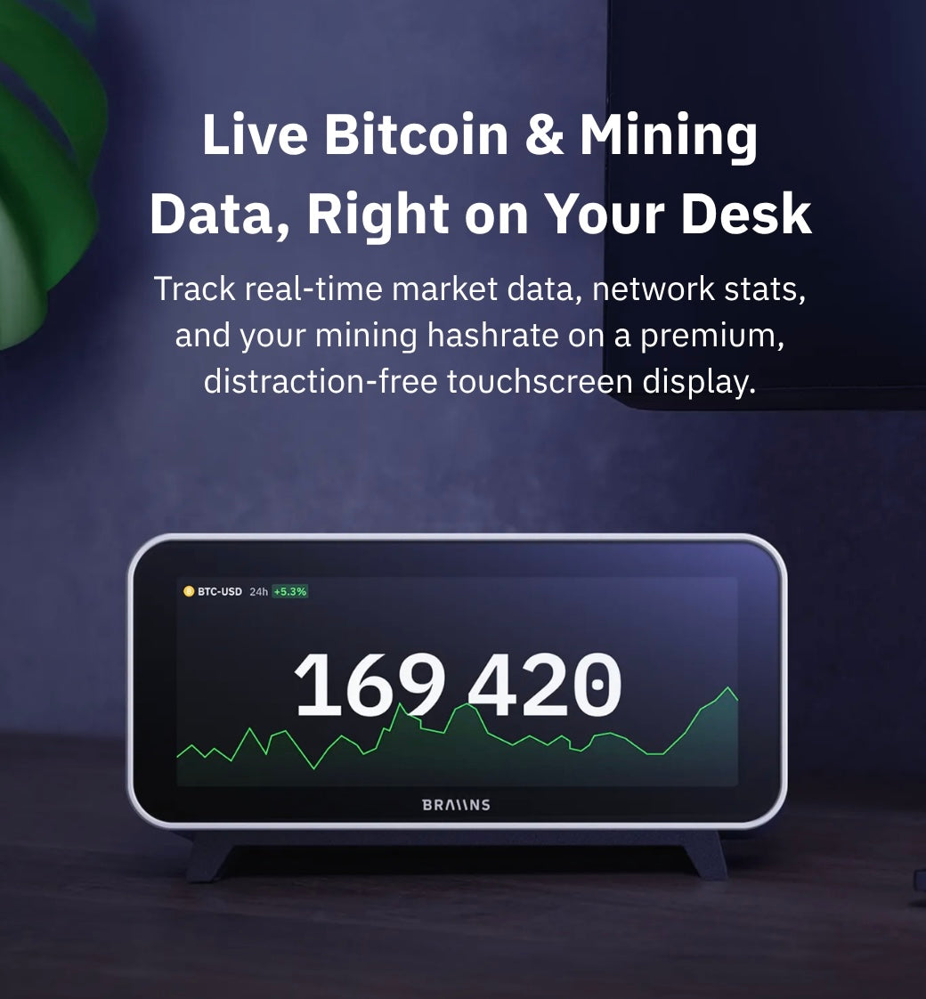 Braiins Deck. Surface the signal, silence the noise. Your personal market command center.
